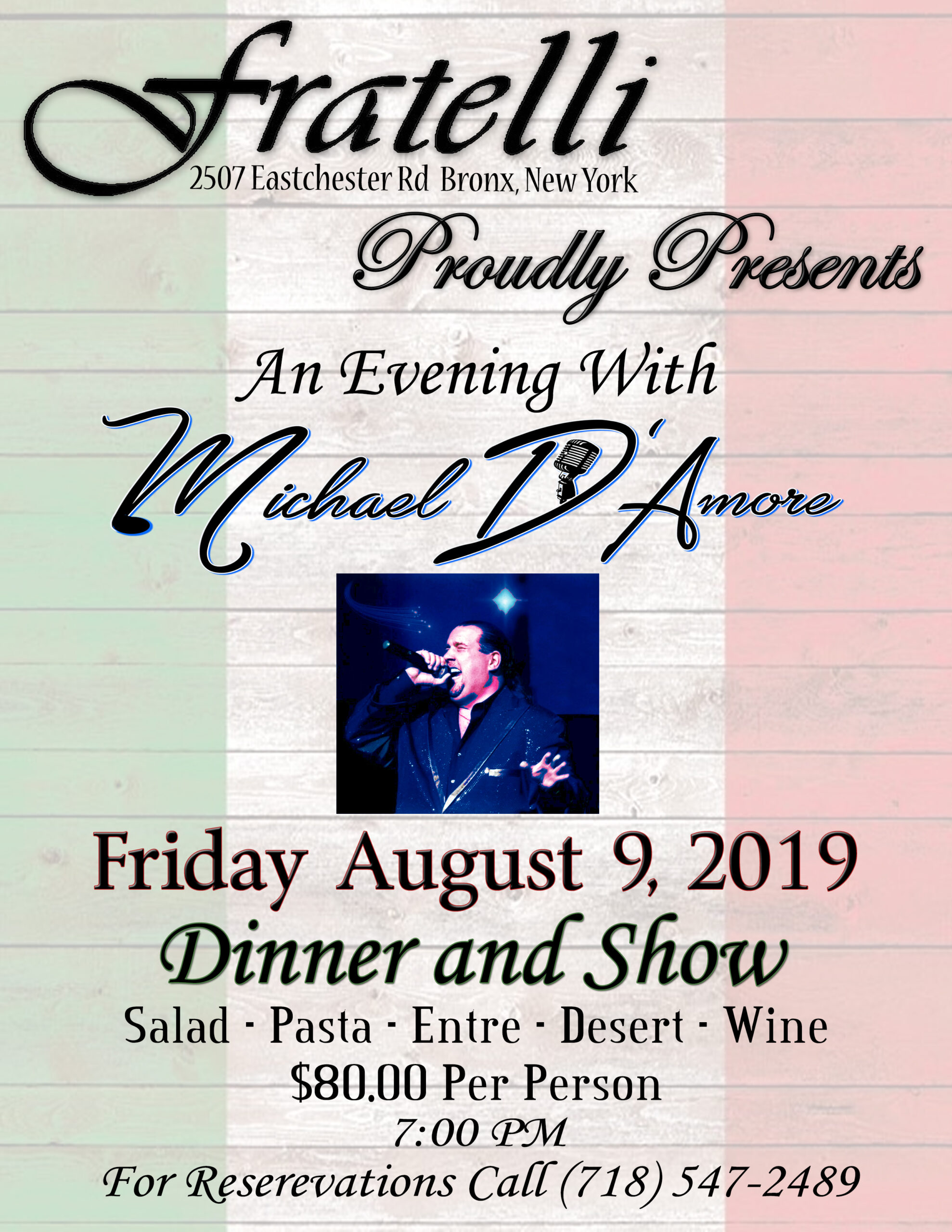 Michael D’Amore Dinner Show